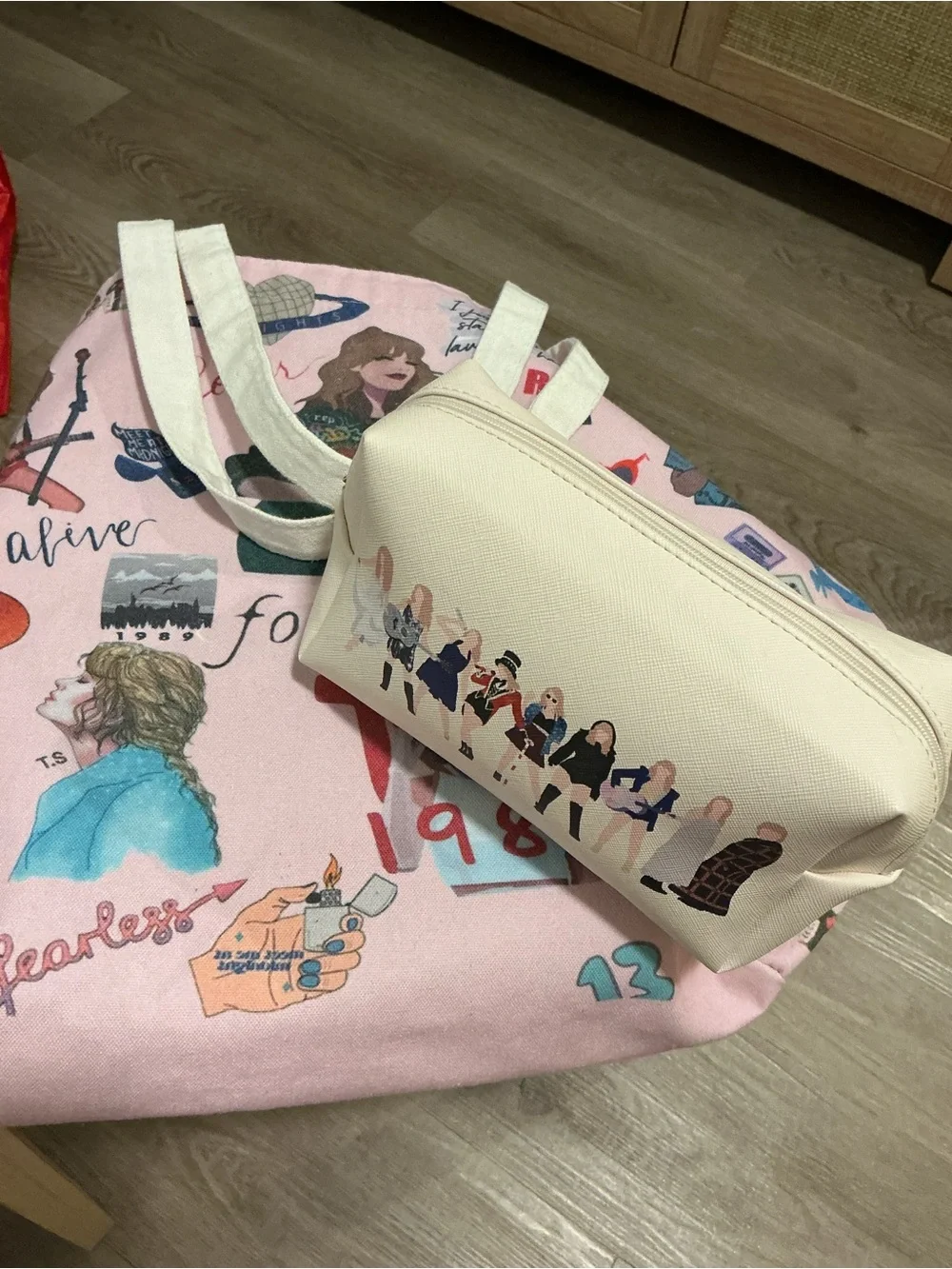 Swiftie Set - Canvas Tote and Makeup Bag Set